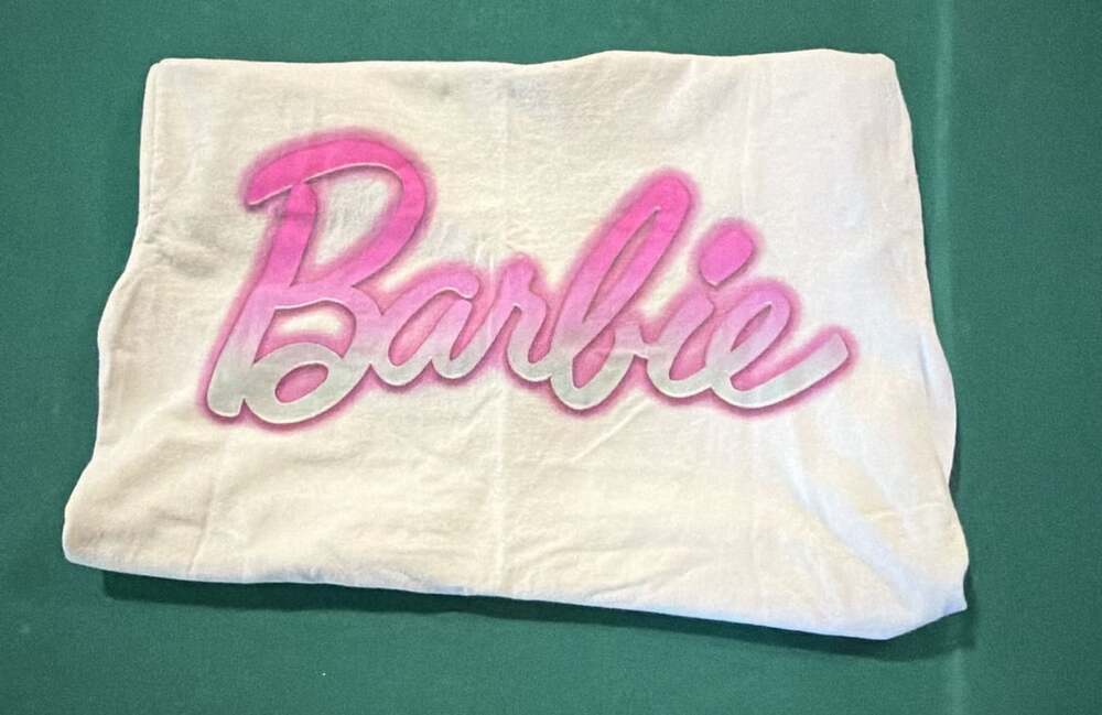 Barbie T-Shirt Size XS / ECH White Pink Logo Graphic